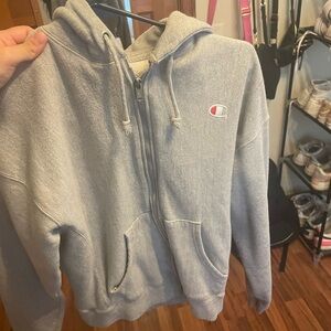 Champion Heather Gray Reverse Weave Hoodie
